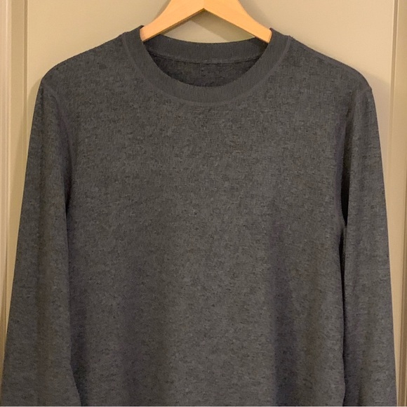 NEW Vuori Ponto Performance Crew Long Sleeve Charcoal Heather Size L - Picture 6 of 11